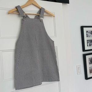 Houndstooth overall dress
